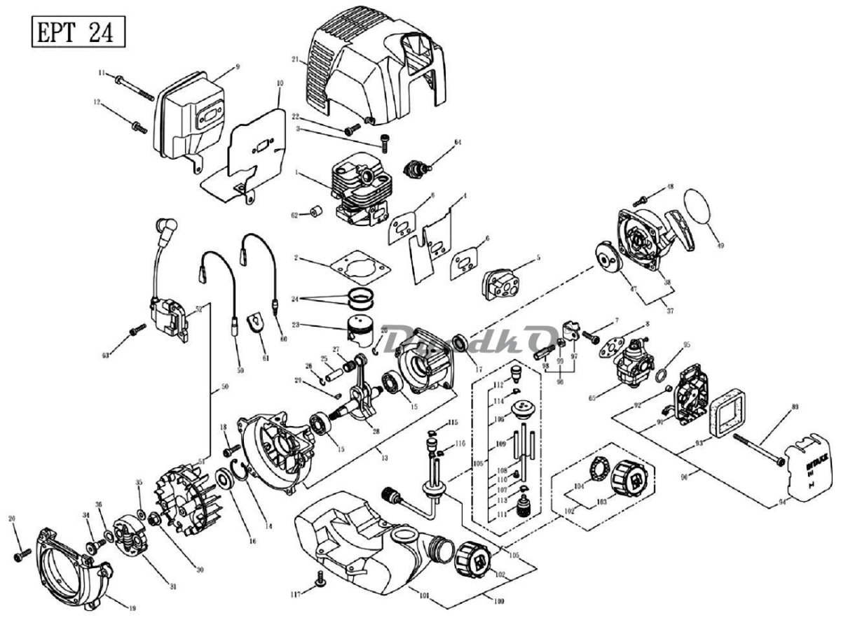 Элмос триммер бензиновый ЕРТ-24