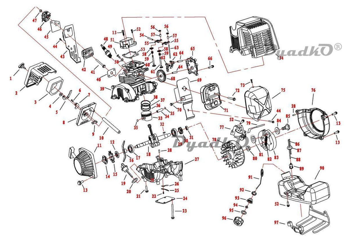 Триммер Патриот 3045 схема