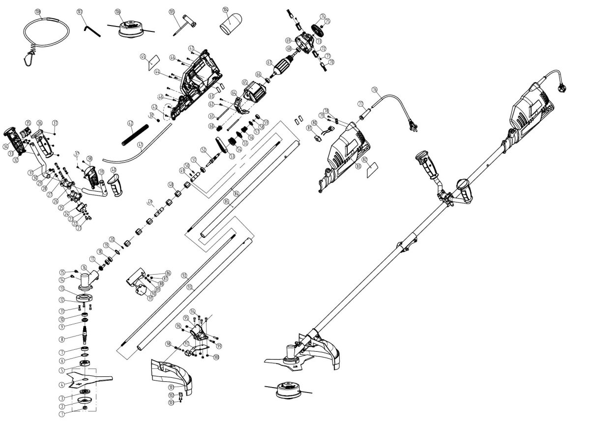 Калибр эт 1500 триммер электрический схема