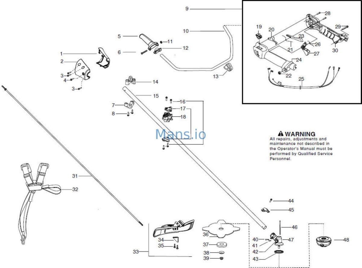 Ручка газа Хускварна 128r