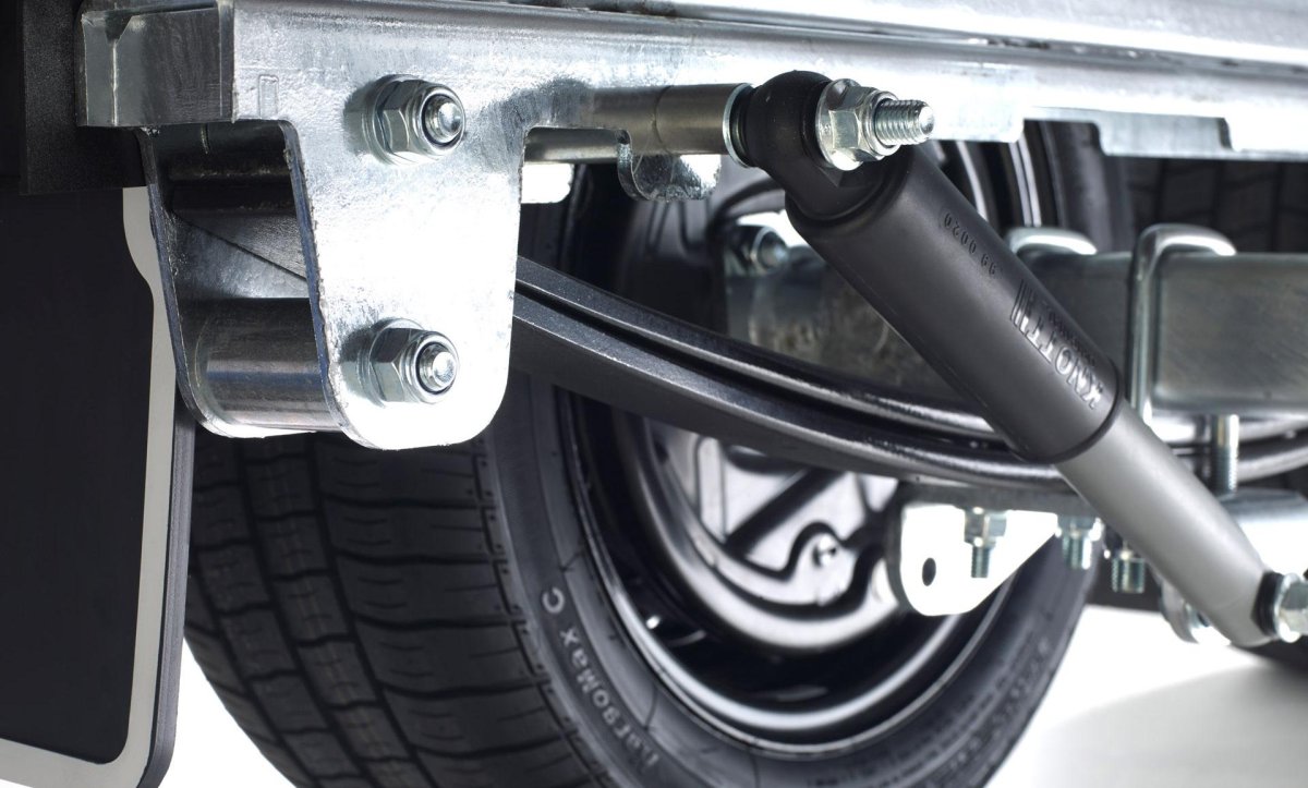 Крепление амортизатора на прицепах МЗСА