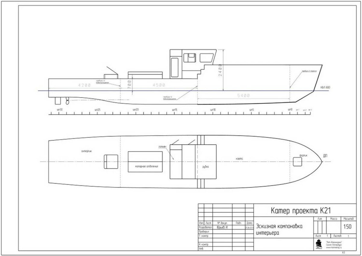 Костромич катер т63 чертежи