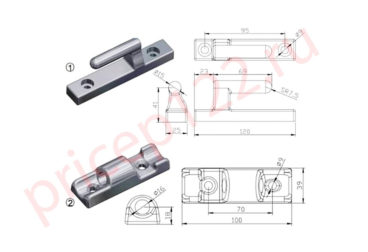 Петля бортовая 120 мм