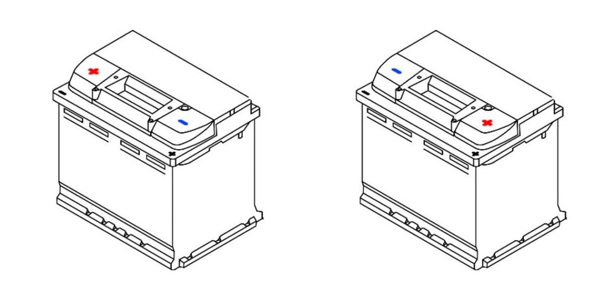 АКБ полярность прямая и Обратная