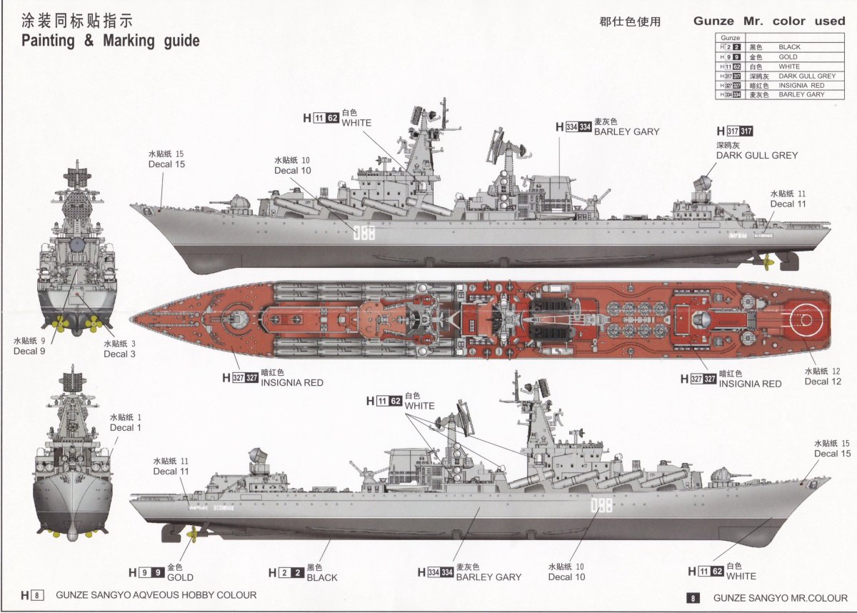 Крейсера проекта 1164 Атлант модель