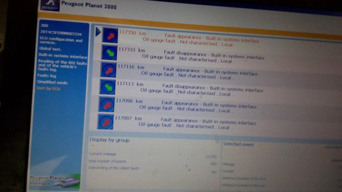 Ошибка двигателя Пежо 308