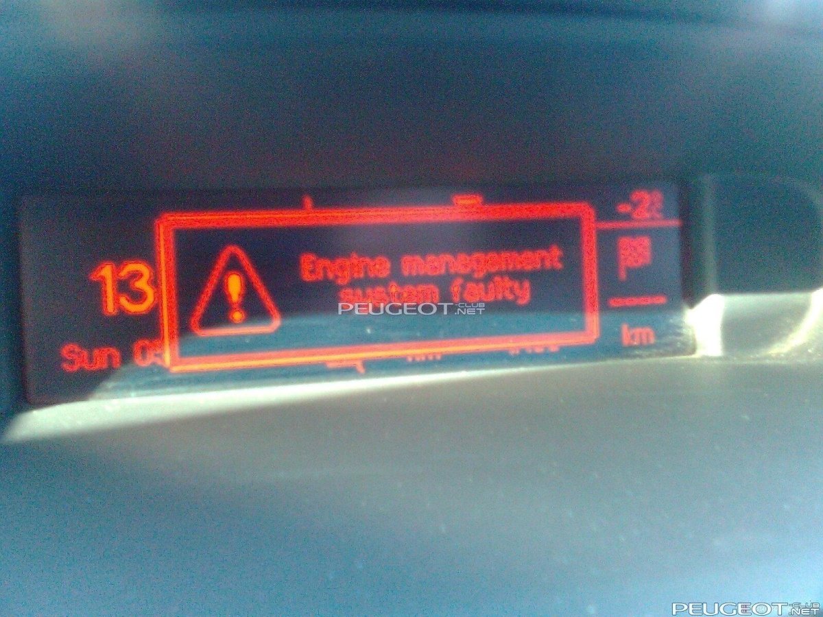Engine System faulty Пежо 308