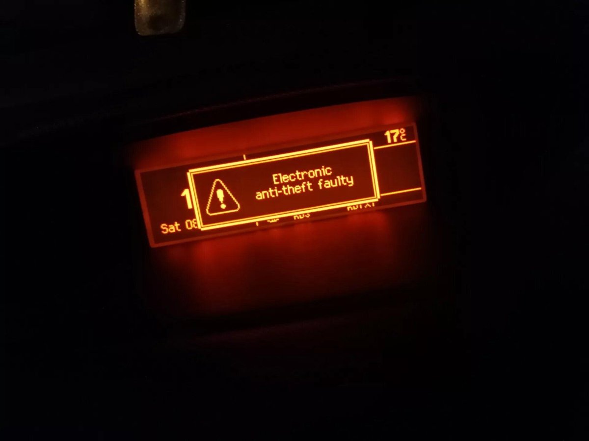 Electronic Anti-Theft faulty Peugeot 308