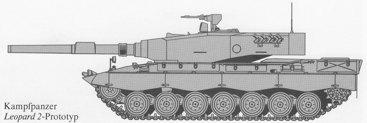 Немецкий леопард танк 2 сбоку