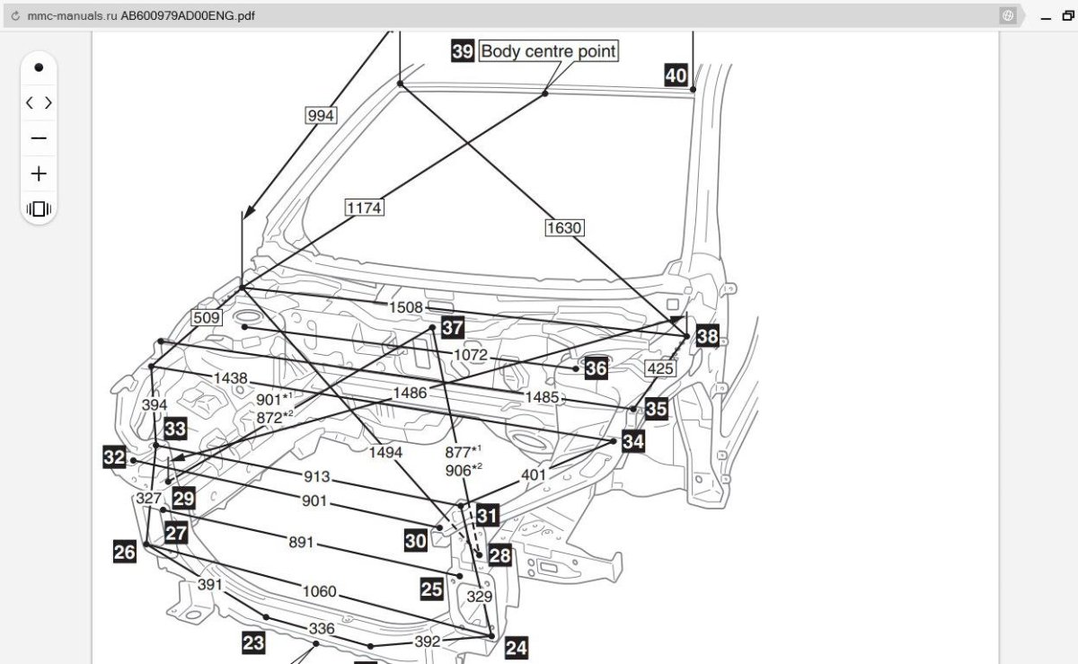 Лансер 10 контрольные точки кузова