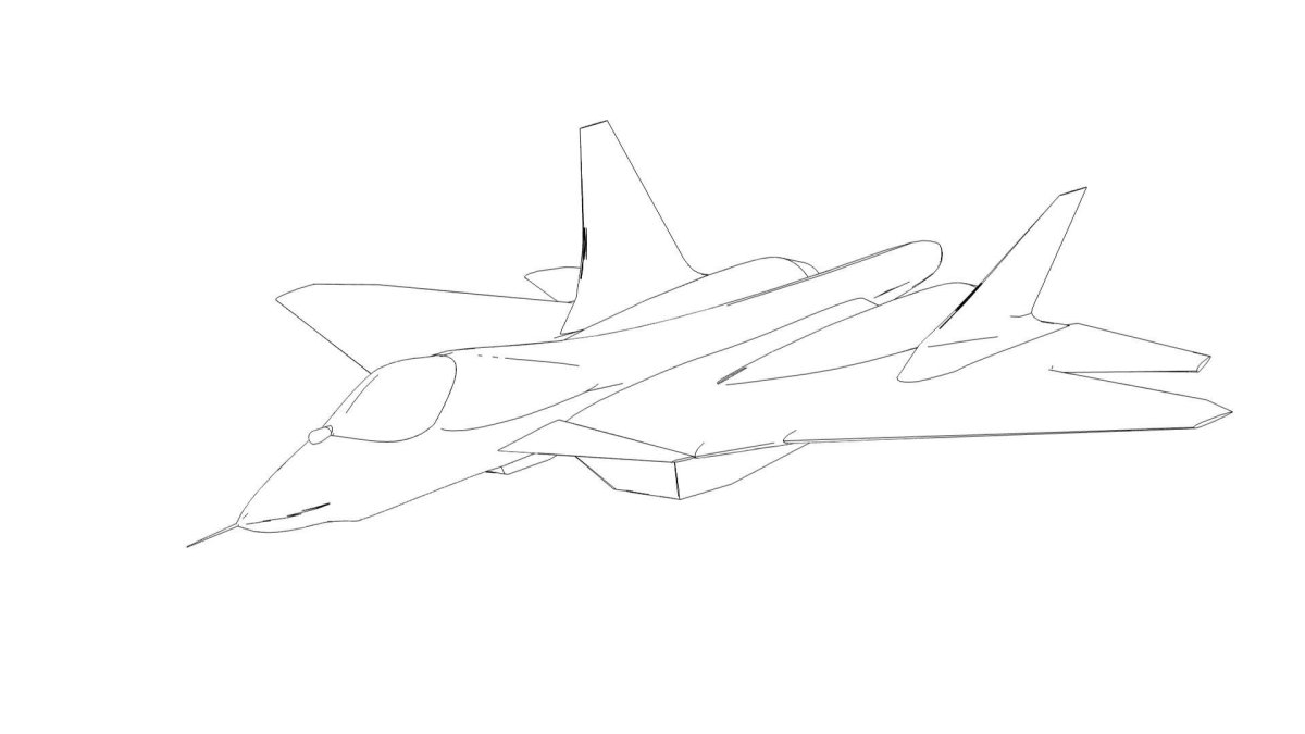 Раскраска самолет Су 35
