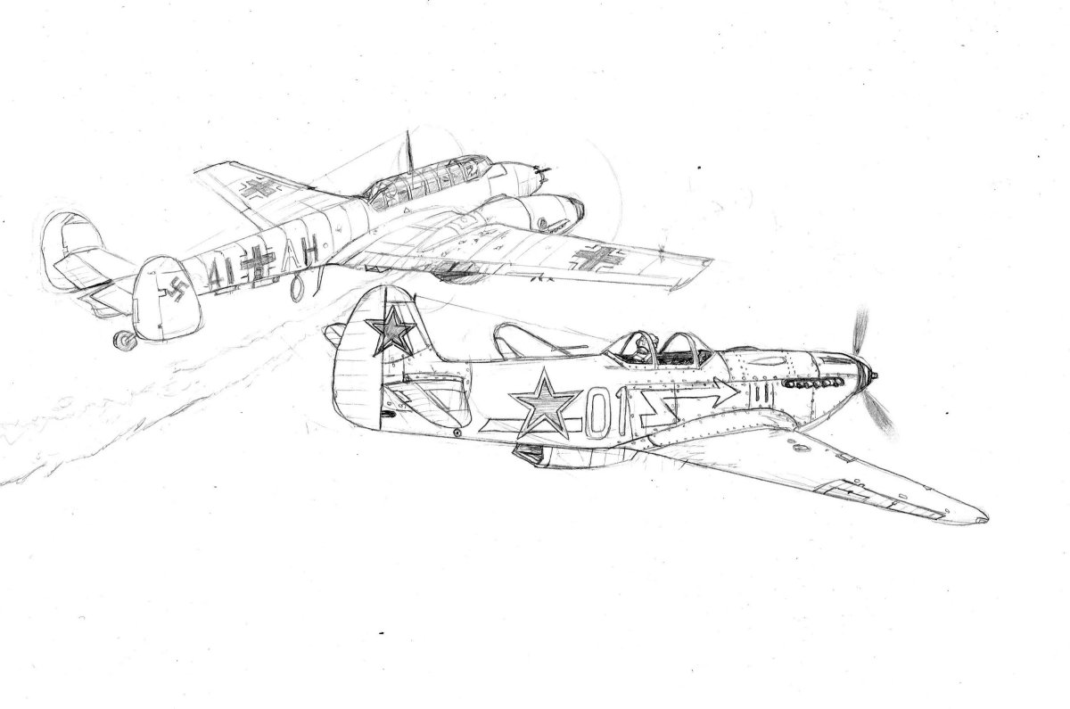Рисунок самолета ил 2