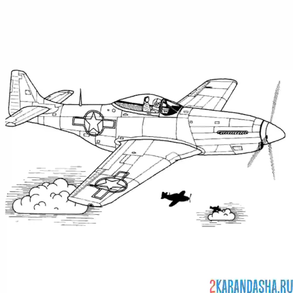 Самолёт военныйраскраска