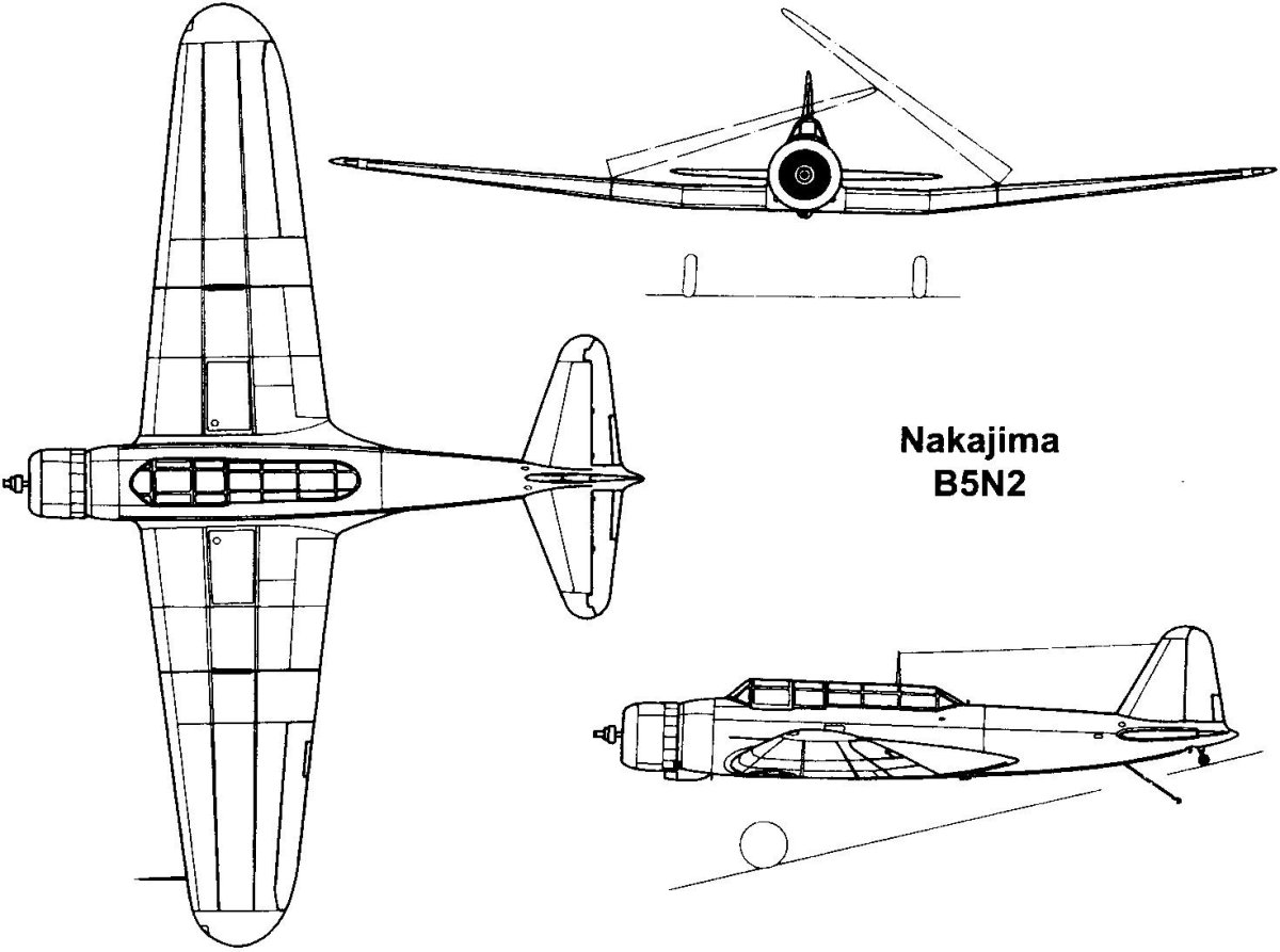 Nakajima b5n чертеж