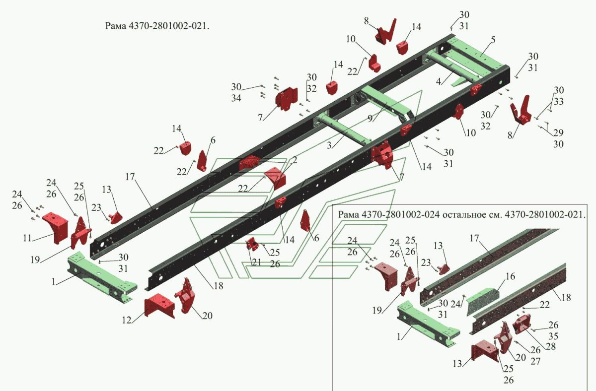 Поперечина рамы МАЗ 4370