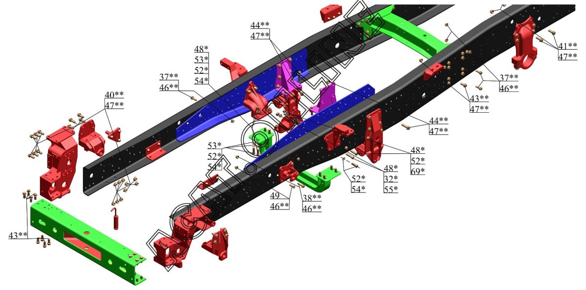 Рама ГАЗ 3302 2800010 чертеж