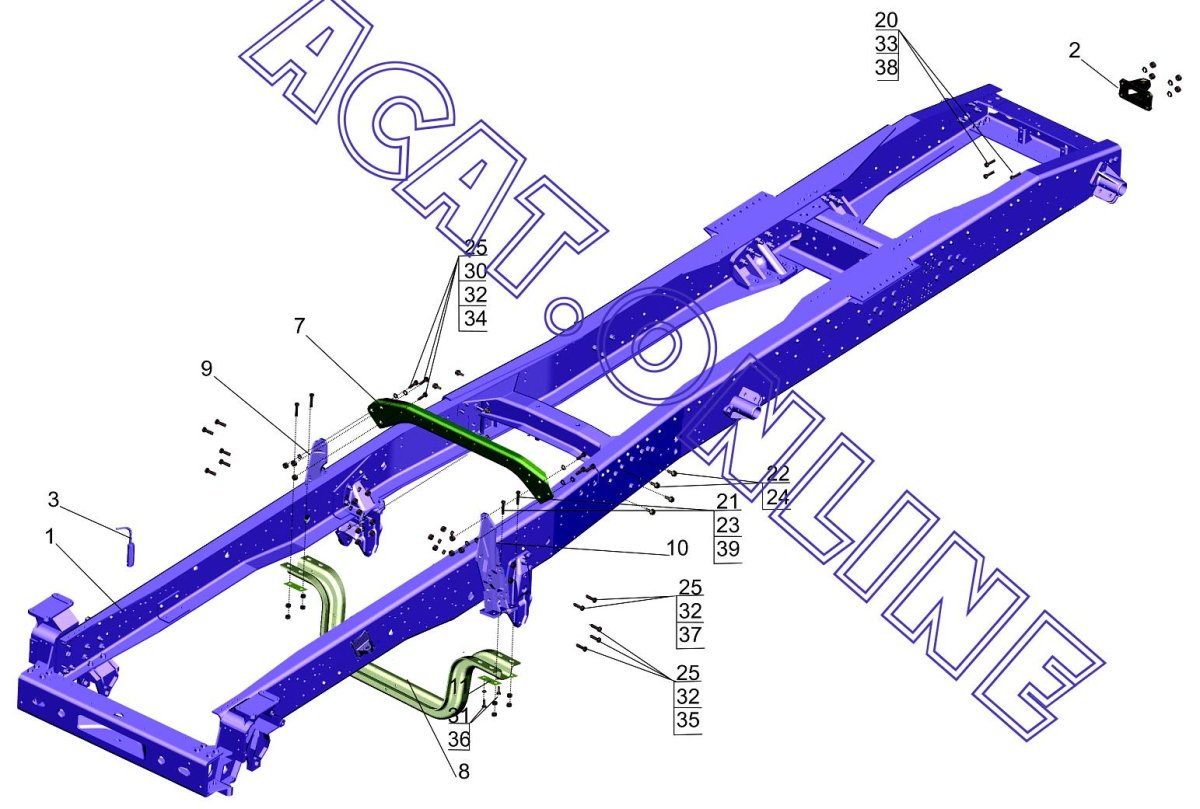 Поперечина рамы МАЗ 6430