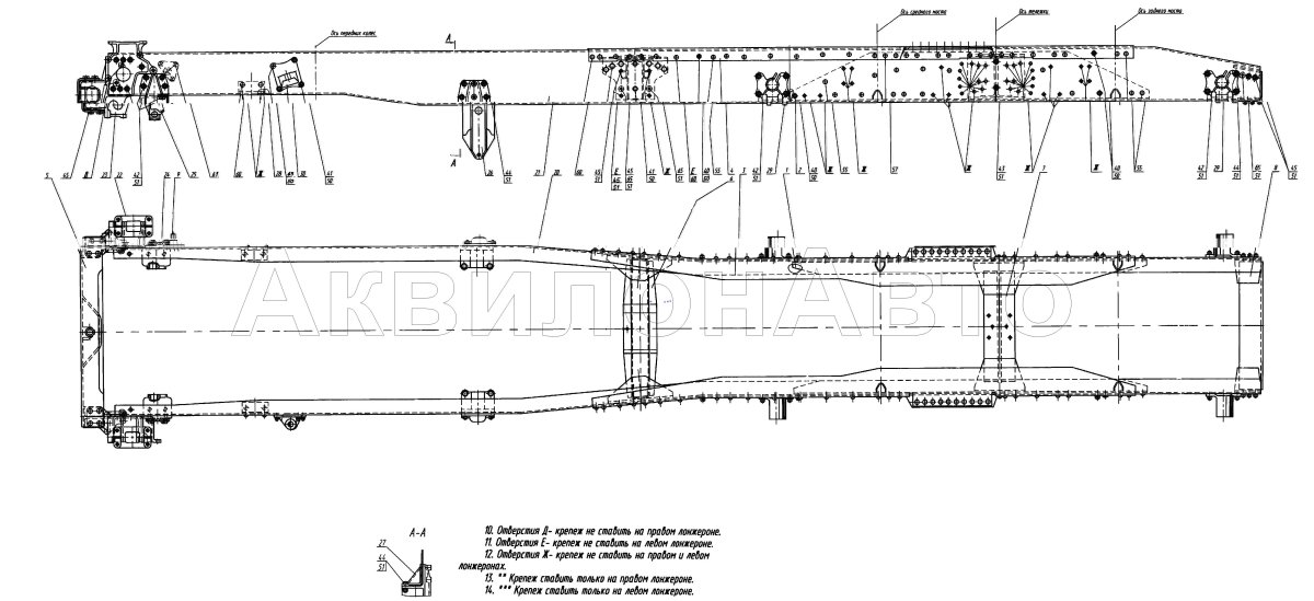 Рама МАЗ 5440 чертеж