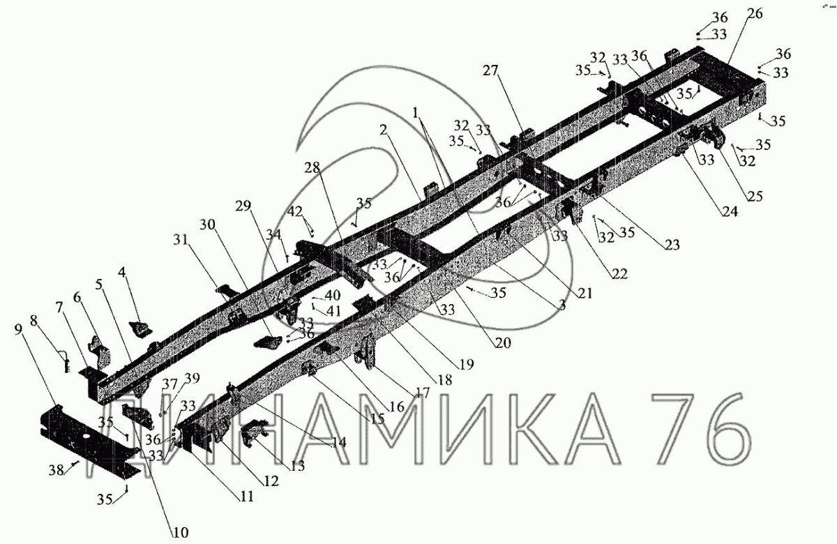 Рама МАЗ 5337