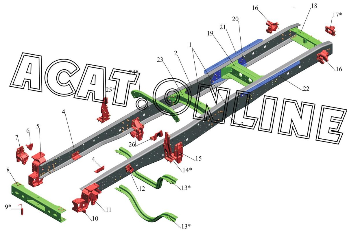Траверса крепления КПП ЯМЗ 5440