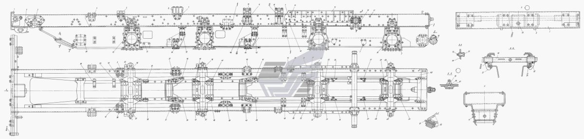 Рама МАЗ 543 чертеж