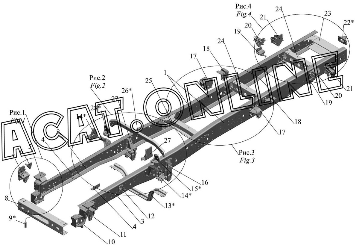 Поперечина рамы МАЗ 6430
