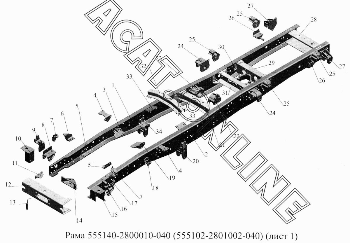 Рама супер МАЗ 5551