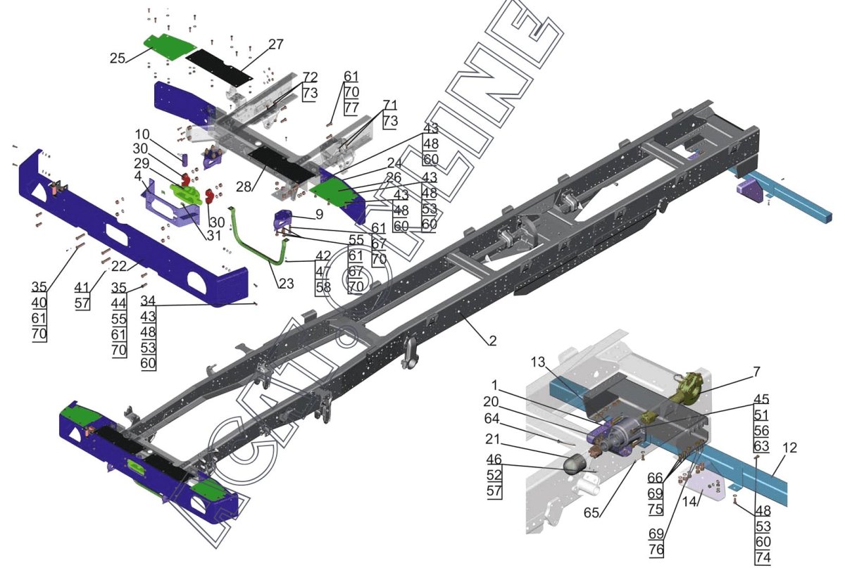 Рама МАЗ 5336