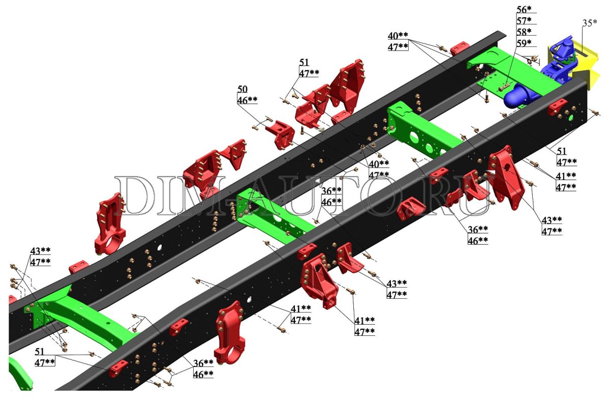 Рама МАЗ 6516а8