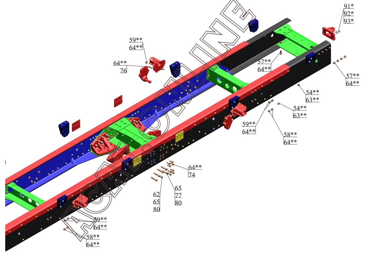 Рама МАЗ 65 16