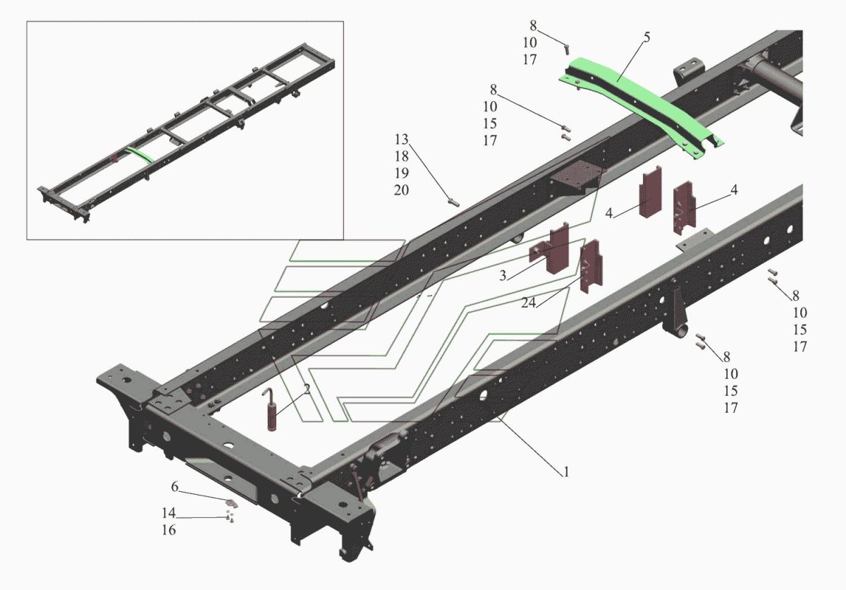 Рама МАЗ 4370