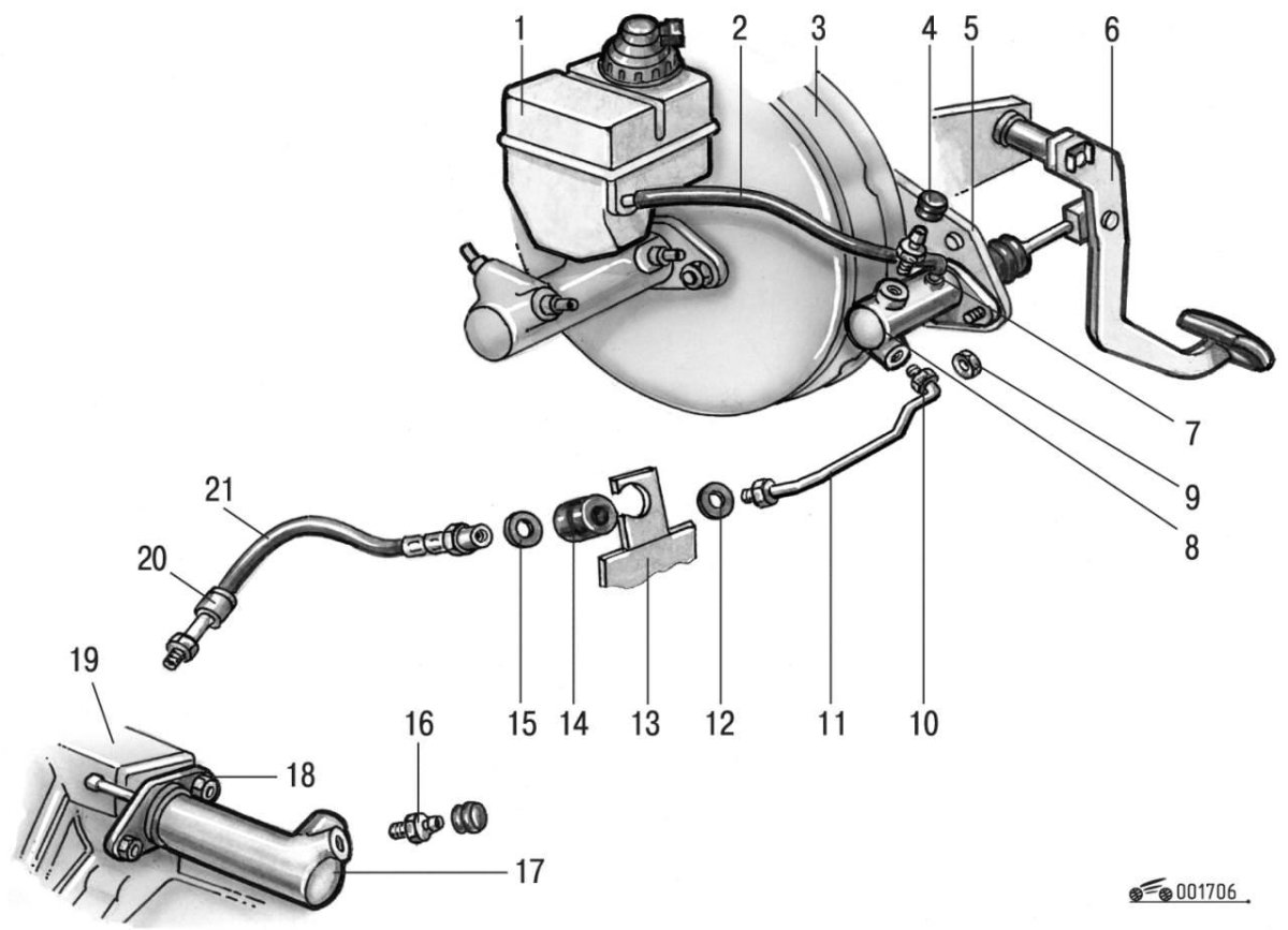 Гидравлический привод сцепления Фольксваген т4