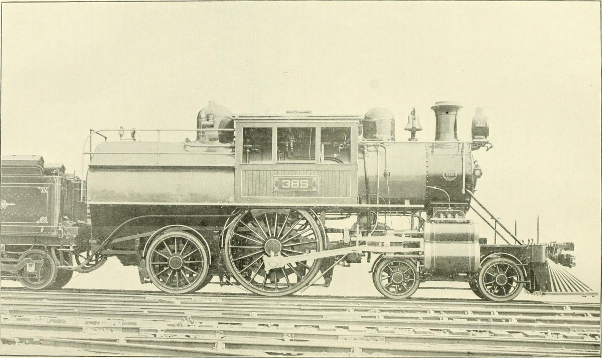 Паровоз гравюра