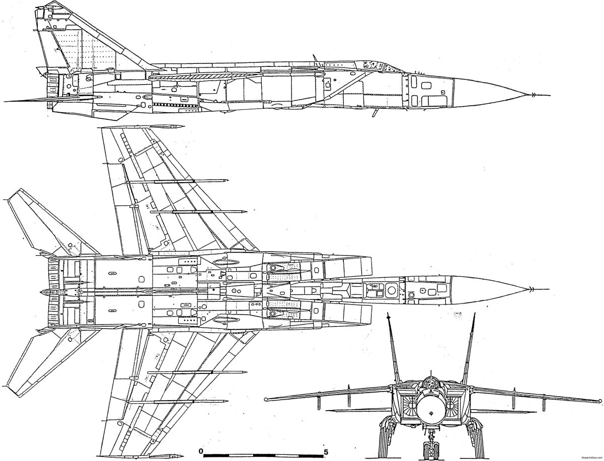 Самолет миг-25 чертежи