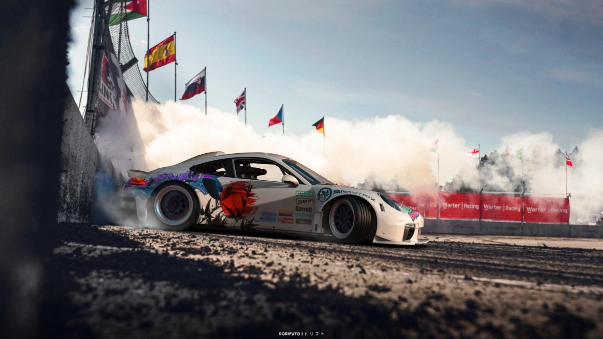 Порше 911 дрифт