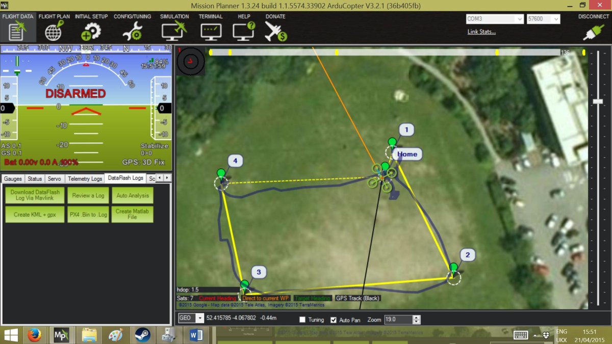 Полет по точкам