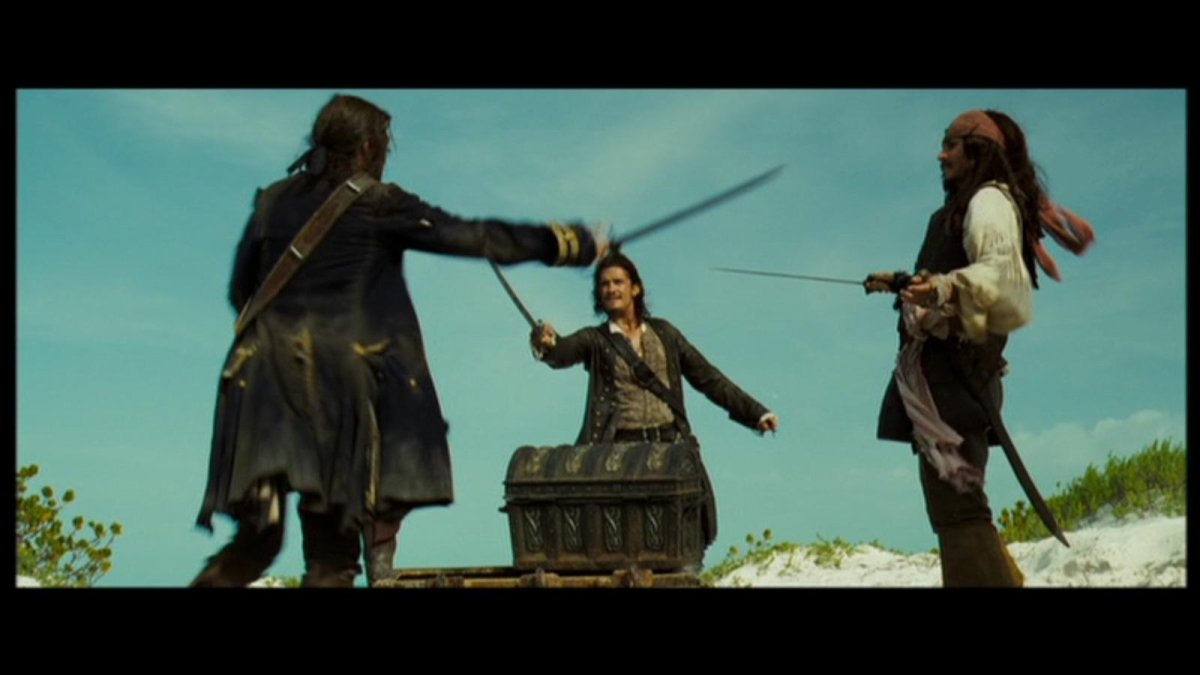 Пираты Карибского моря целятся друг в друга