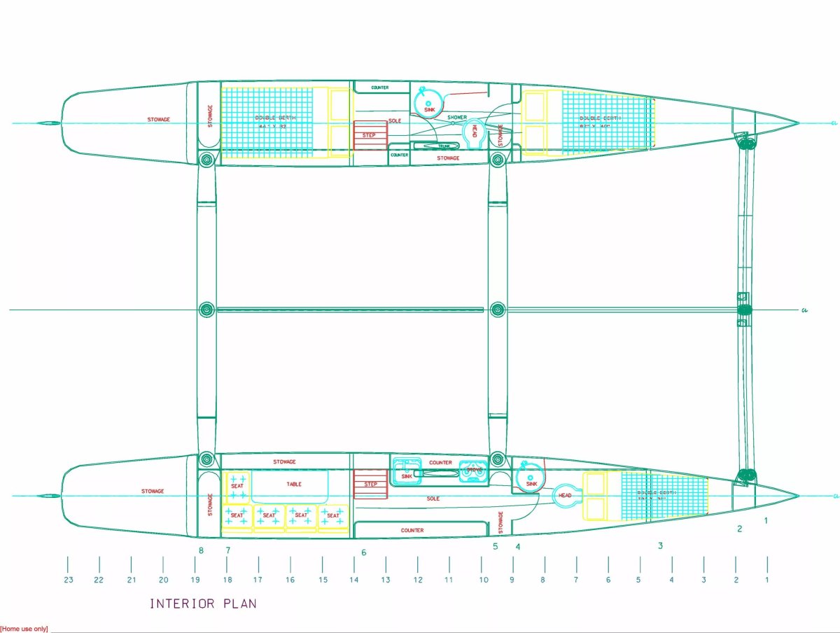 Чертежи катамарана для самостоятельной постройки