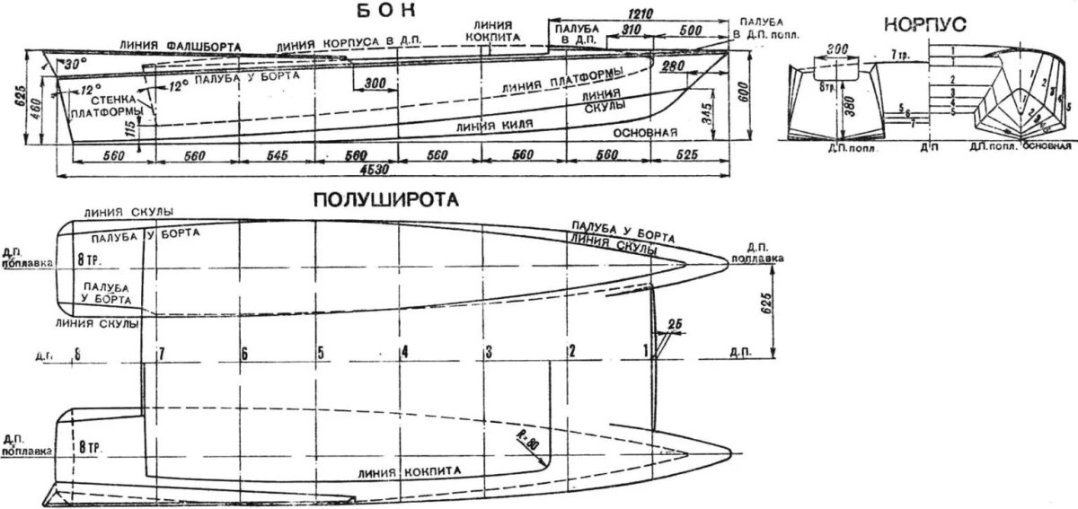 Катамаран Артмарин 27 чертежи