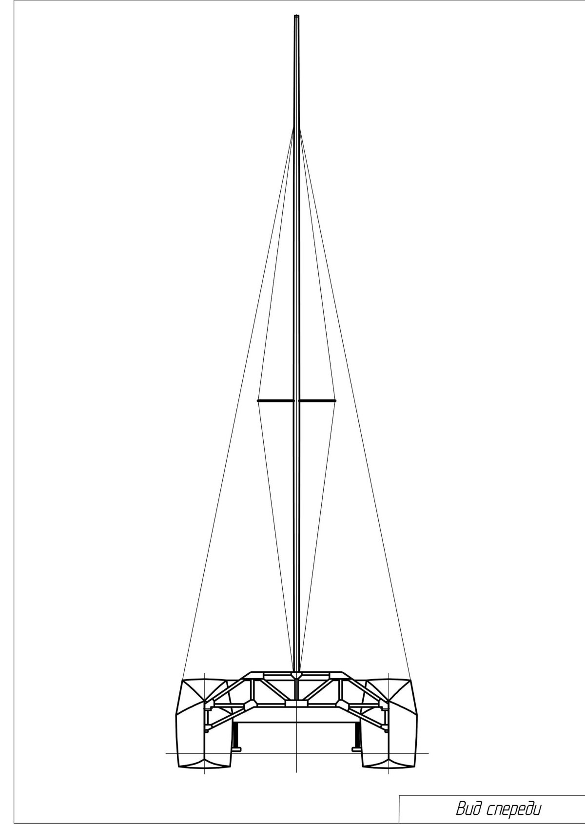 Катамаран Торнадо чертежи мачты
