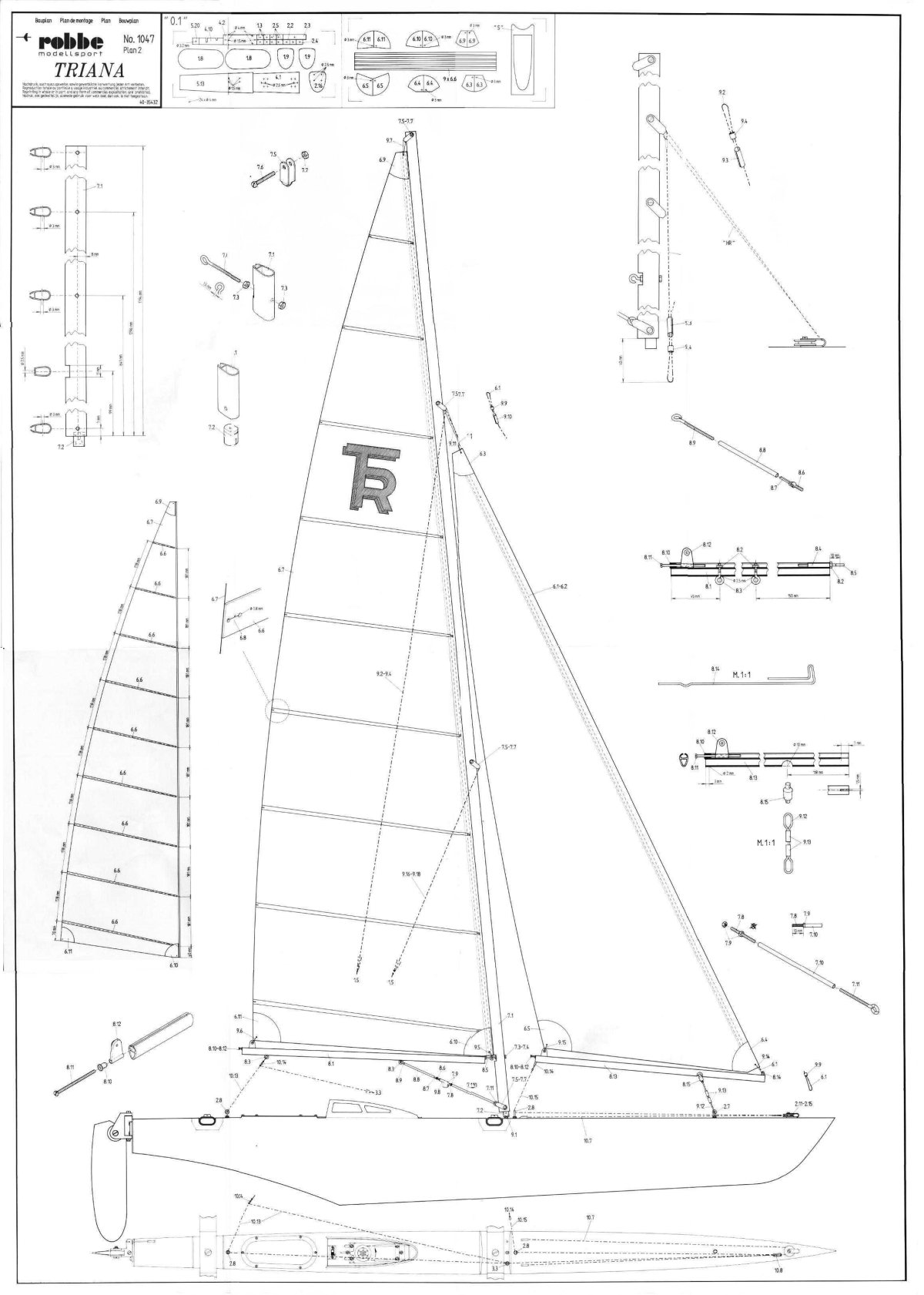 Тримаран парусный чертежи