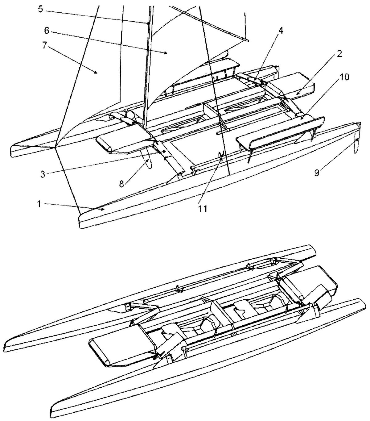 Педальный катамаран Моделист конструктор
