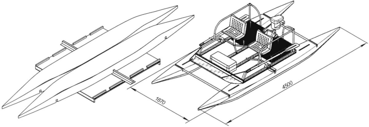 Катамаран Торнадо чертежи