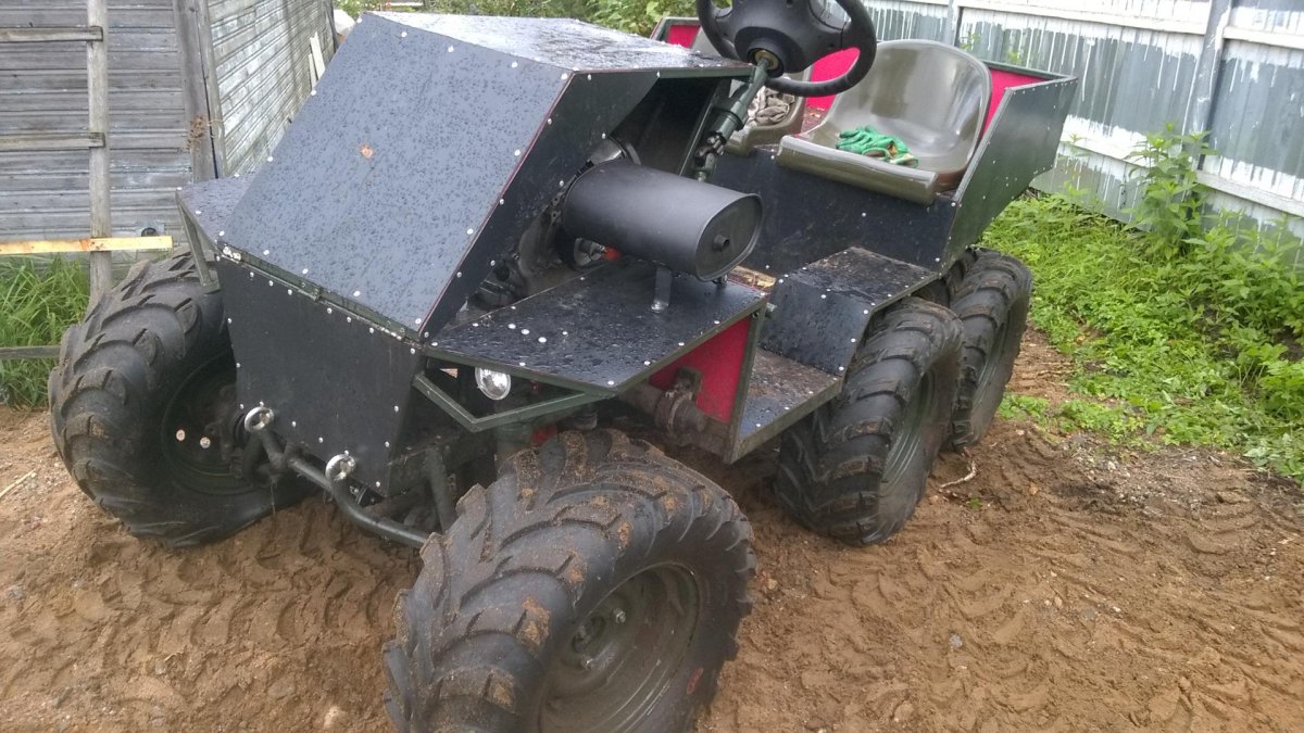 Болотоход 4 х4 из мотоблока Нева