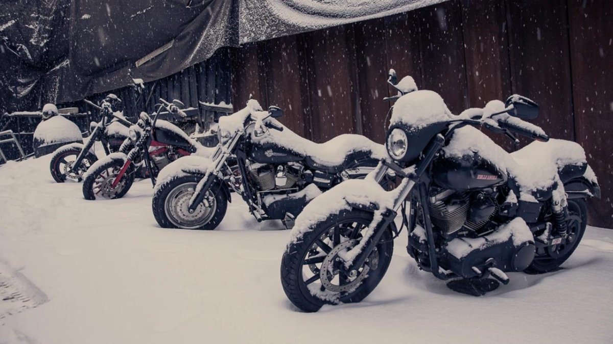 Мотоцикл зима