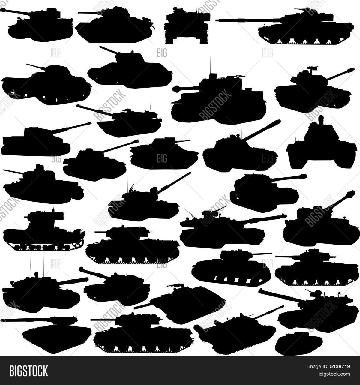 Силуэты танков
