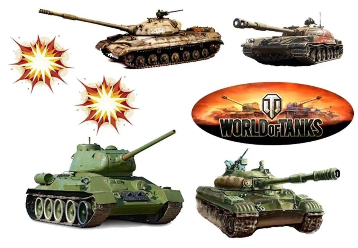 Танк печать на торт