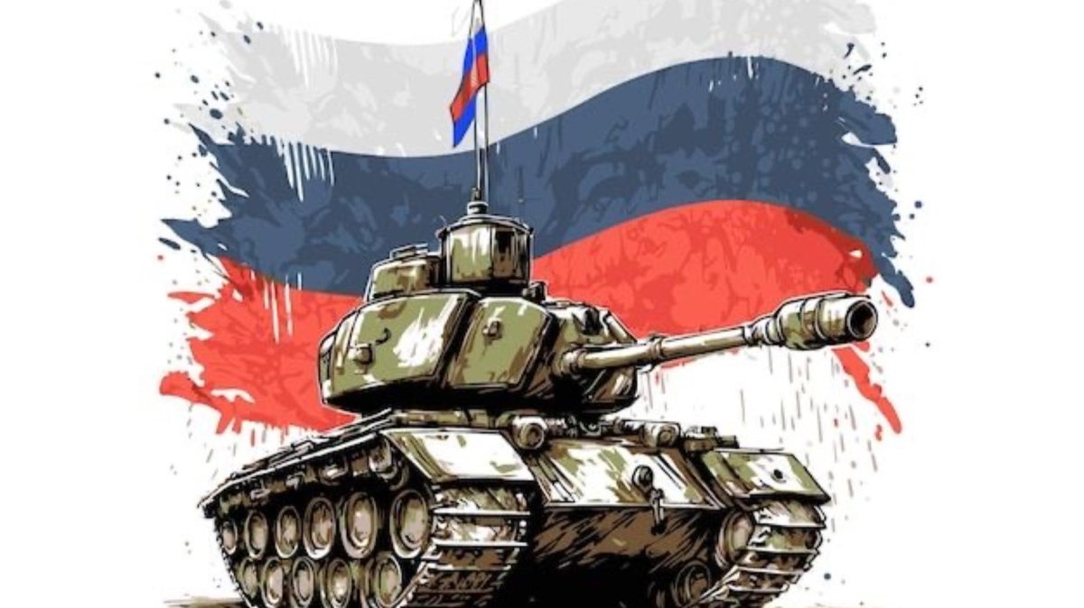 Танк с флагом