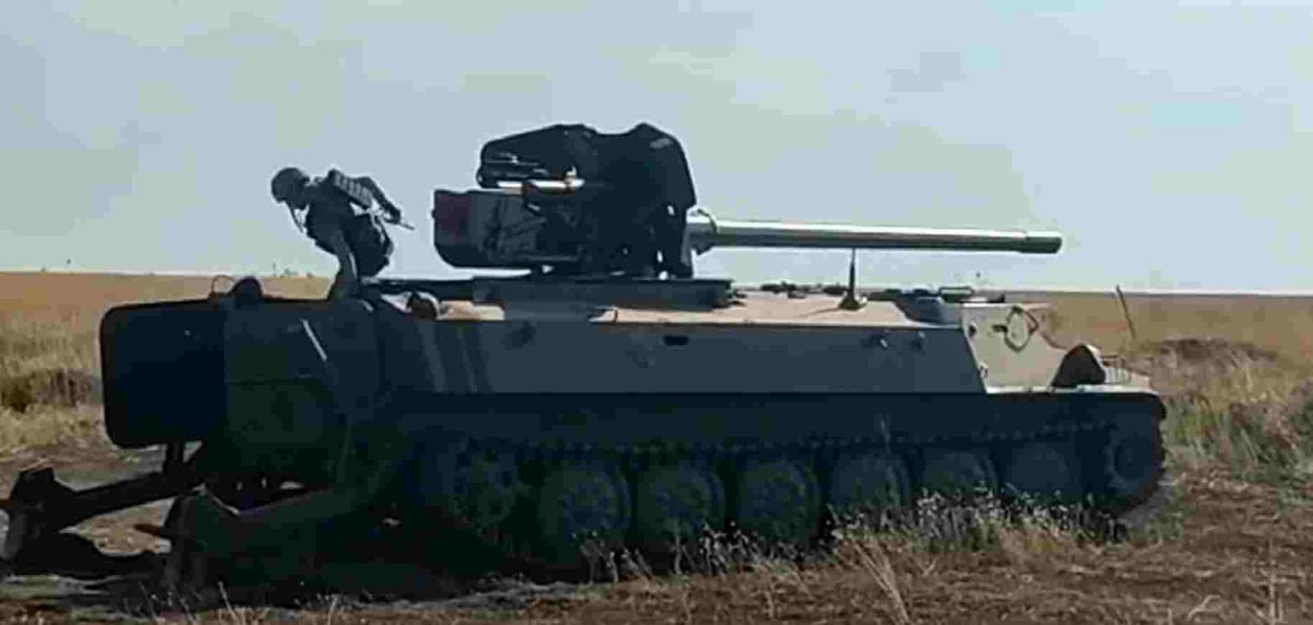 МТЛБ С пушкой МТ-12 Рапира