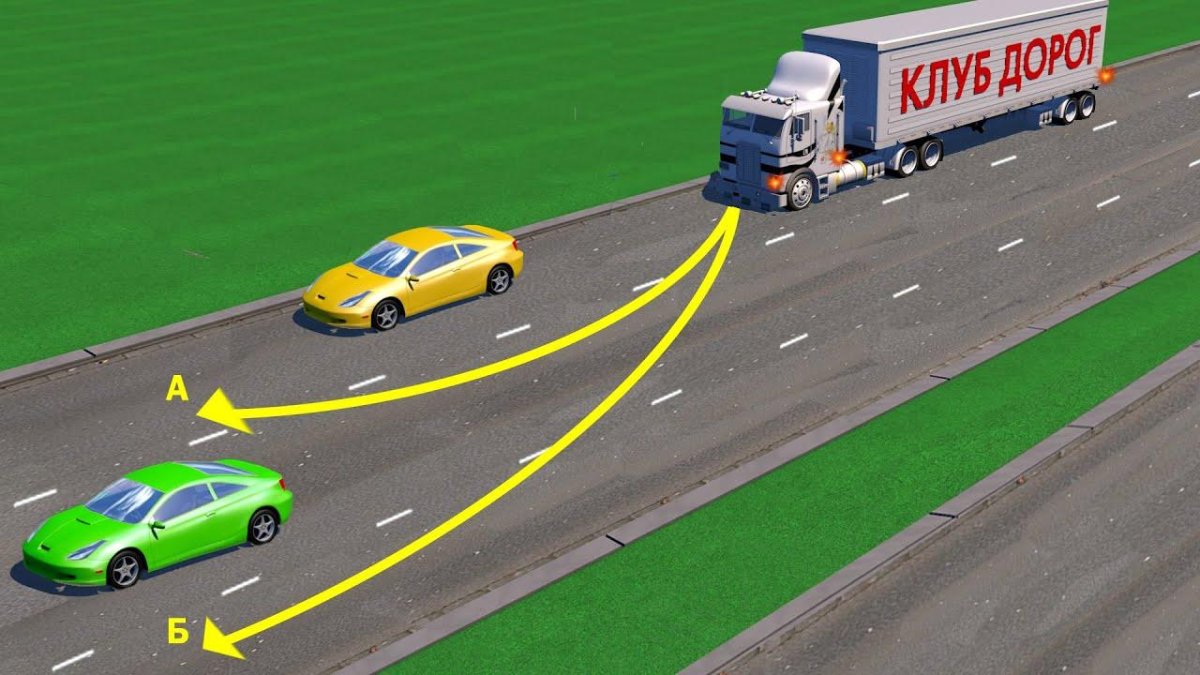 Опережение грузовым автомобилем